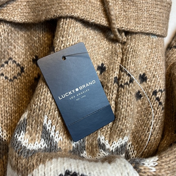 NWT LUCKY BRAND  Southwest Print Open Front Tie Cardigan Sweater Womens S - Picture 12 of 14